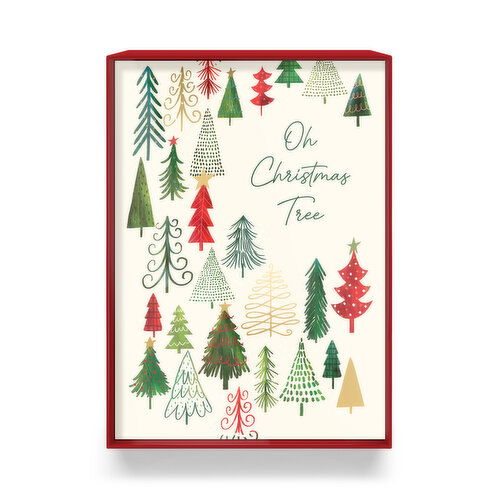 Holiday Collection - Christmas Boxed Cards Oh Xmas Trees, 12 Pack
