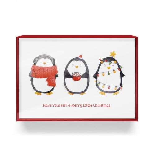 Holiday Collection - Christmas Boxed Cards Penguins, 12 Pack