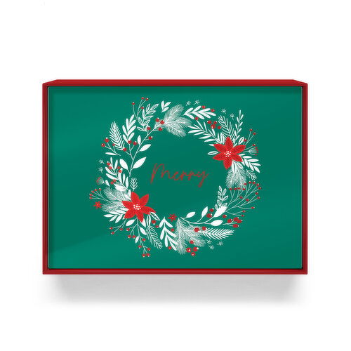 Holiday Collection - Christmas Boxed Cards White Wreath, 12 Pack