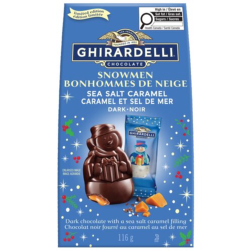 GHIRARDELLI - Snowmen Bag, Sea Salt Caramel