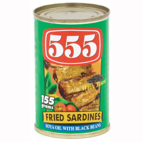 555 - Fried Sardines in Soya Oil with Black Beans