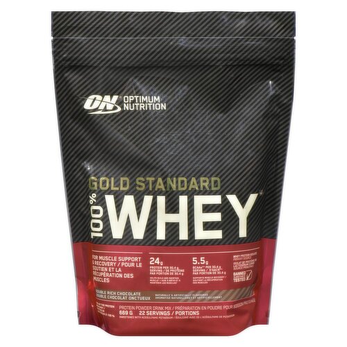 Optimum Nutrition - Gold Standard 100% Whey Protein Powder Drink Mix Double Rich Chocolate