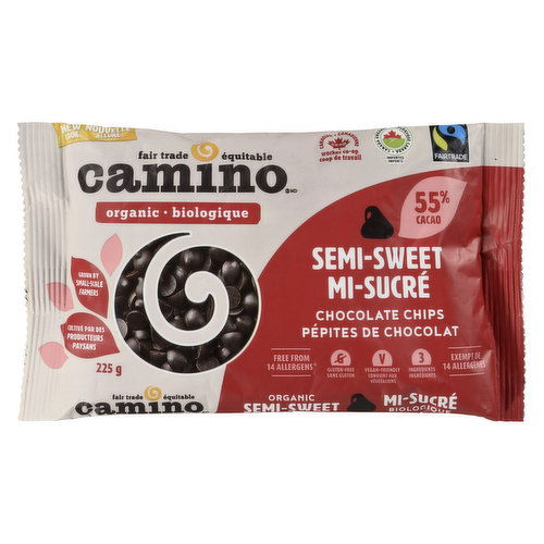 Camino - Organic Chocolate Chips, Semi Sweet