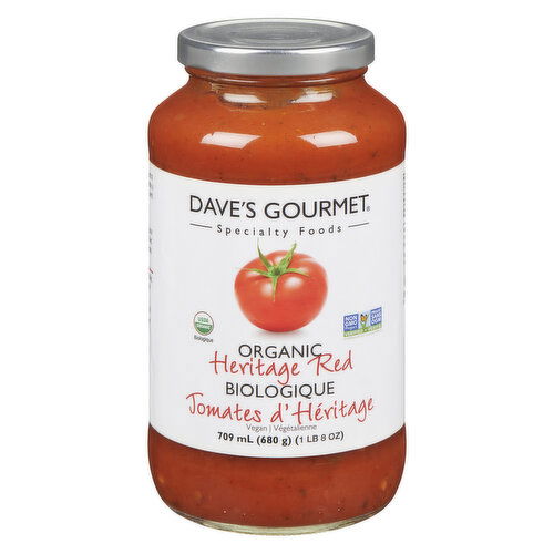 Dave's Gourmet - Daves Organic Red Hrloom Pasta Sauce