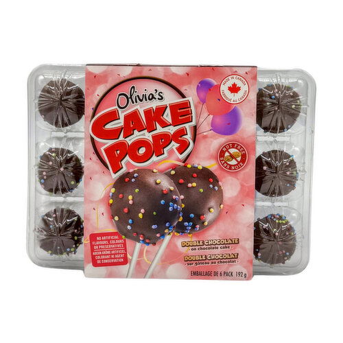 OLIVIA'S CAKE POPS - Double Chocolate 6 Pack