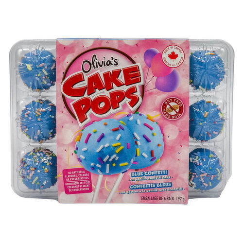 OLIVIA'S CAKE POPS - Blue Confetti 6 Pack
