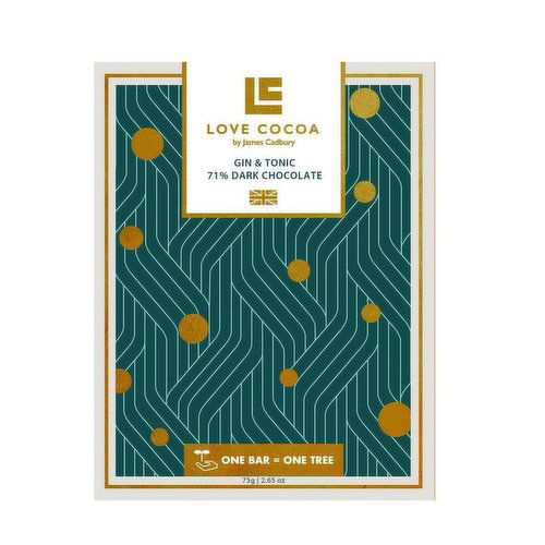 Love Cocoa - Gin and Tonic Dark Chocolate Bar