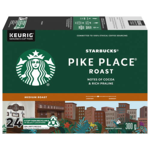 Starbucks - Pike Place Coffee K-Cups, Medium Roast