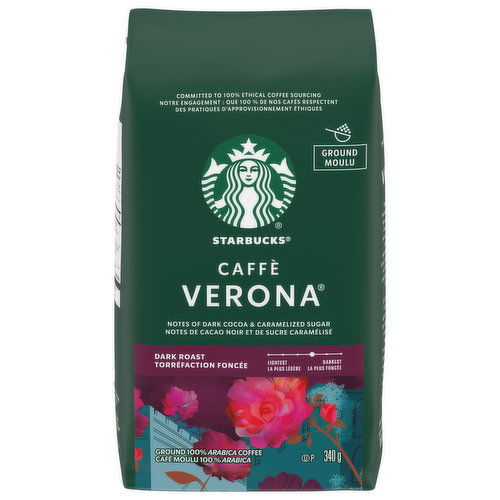 Starbucks - Caff? Verona Dark Roast Ground Coffee 340G Bag