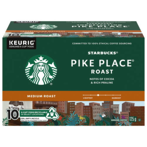 Starbucks - Pike Place Roast Coffee K-Cups, Medium Roast