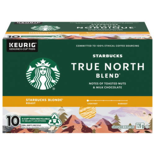 Starbucks - True North Blend Coffee K-Cups, Blonde Roast