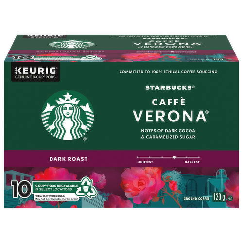 Starbucks - Caffe Verona Coffee K-Cups, Dark Roast