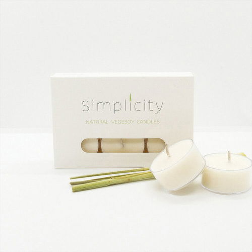 Simplicity Candles - Tealights 6 Pack Lemongrass