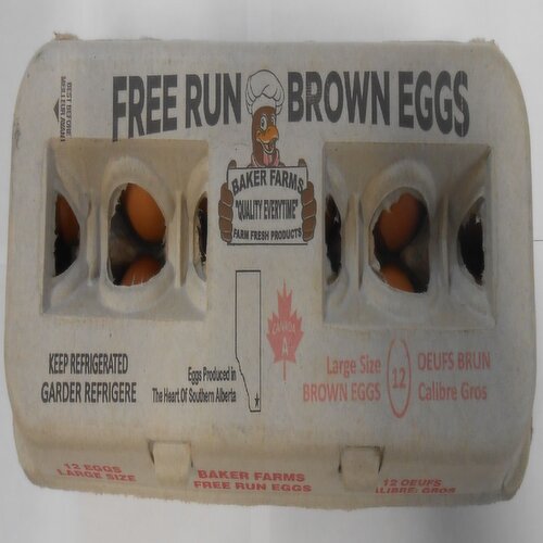 Baker Farms - Large Free Run Brown Egg