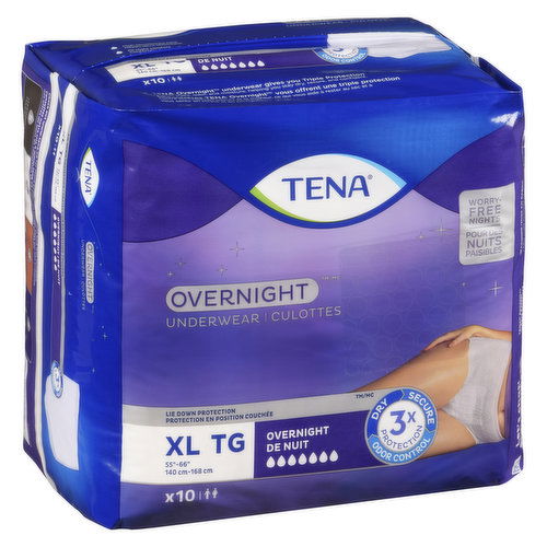 Tena - Womens Protection Underwear - Overnight XL