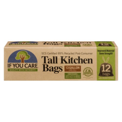 If You Care - Tall Kitchen Trash Bags 13 Gallons