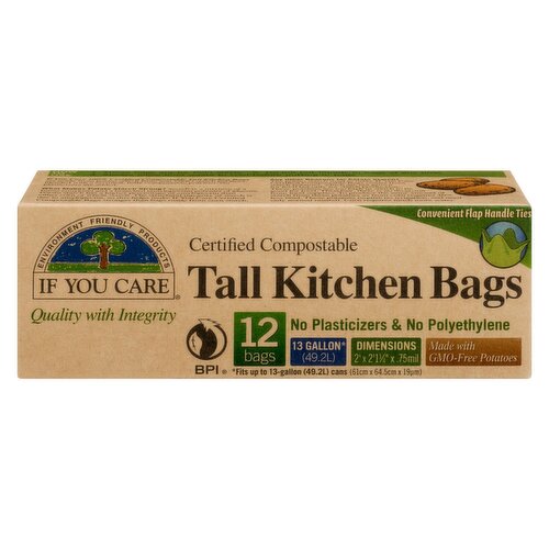 If You Care - Compostable Tall Kitchen Bags 13 Gallons