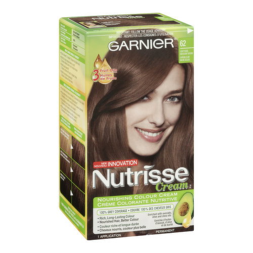 GARNIER - Nutrisse Cream - Light Pearl Mahogany Brown