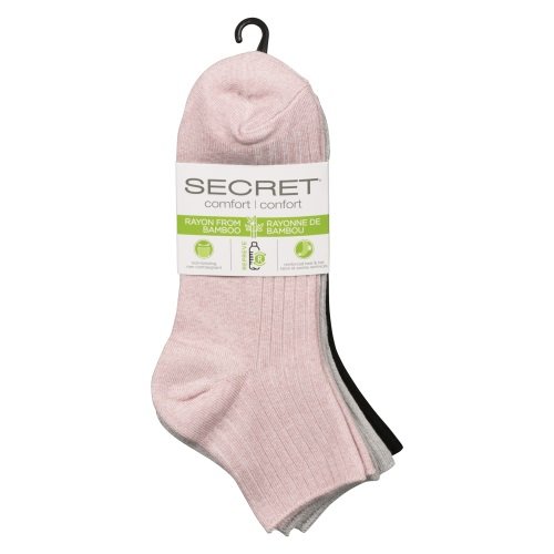 Secret - 3-Pack Ribbed Anklet Socks