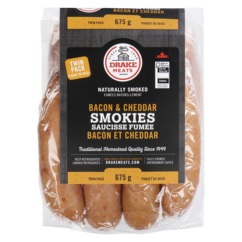 DRAKE MEATS - Bacon & Cheddar Smokies