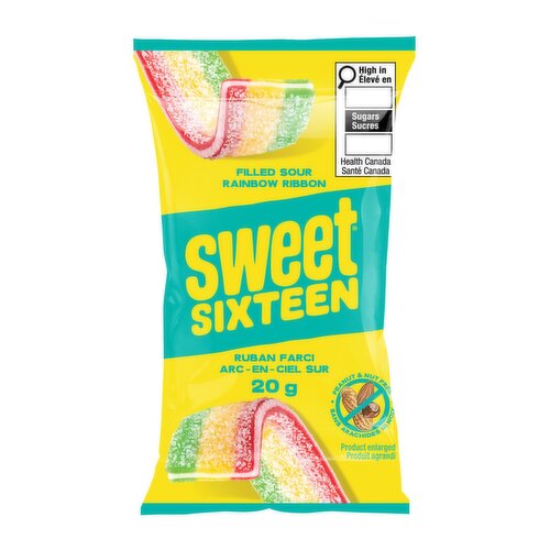 Sweet Sixteen - Filled Sour Rainbow Ribbon