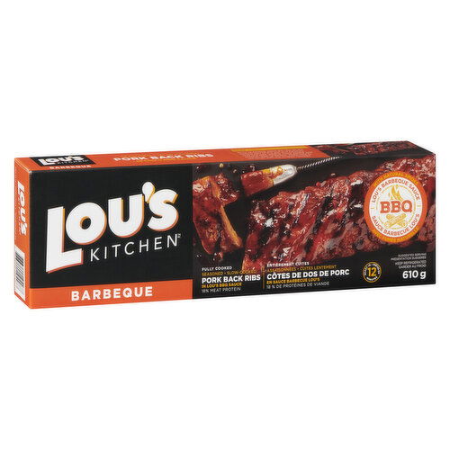 Lou's Kithchen - Fully Cooked BBQ Pork Back Ribs