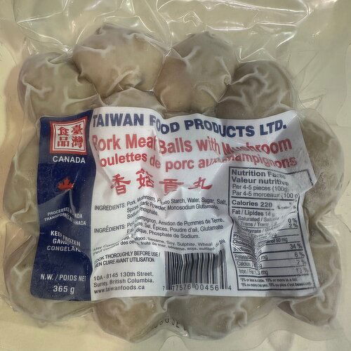 TAIWAN FOOD PRODUCTS - Pork Meat Ball w/Mushroom