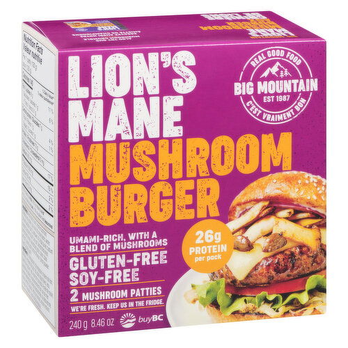 Big Mountain - BgMnFd Lions Mane Mushroom Burger