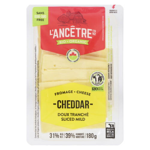 L'Ancetre - Cheddar Cheese Mild Sliced Organic