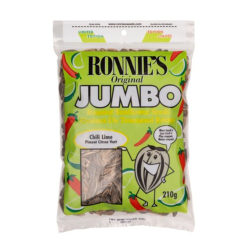 Ronnie's - Jumbo Roasted Sunflower Seeds, Chili Lime
