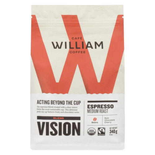 Cafe William - Espresso Medium Roast Beans Vision