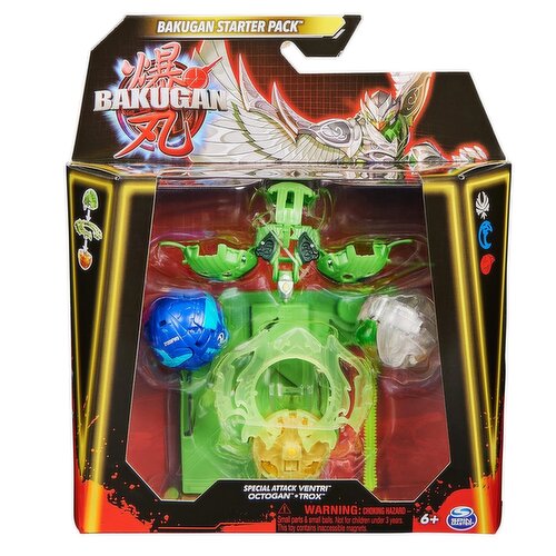 Bakugan - Spinmaster Starter Pack - Special Attack Ventri, Octogan, Trox