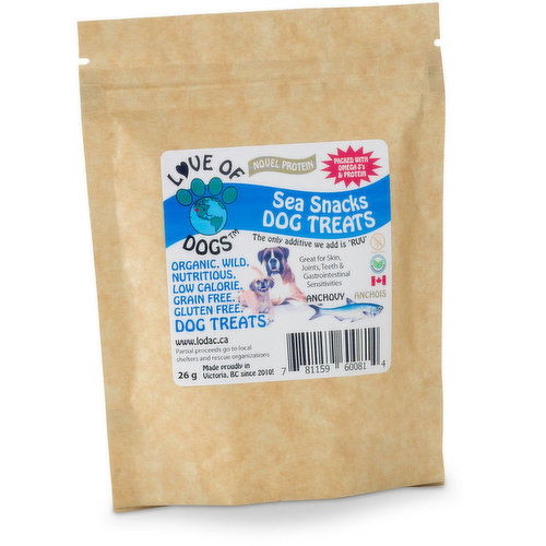 Love Of Dogs - Dog Treats, Anchovy Sea Snacks