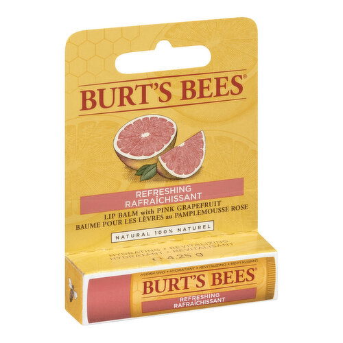 BURT'S BEES - Lip Balm Refreshing, Pink Grapefruit
