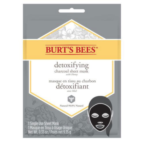 Burt's Bees - Detoxifying Charcoal with Honey Sheet Mask