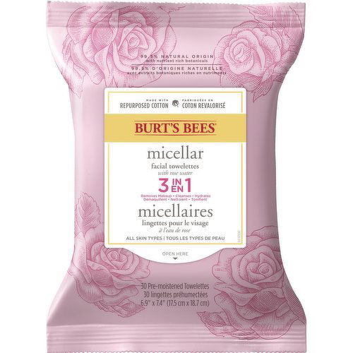 Burts Bees - Micellar Rose Towlette