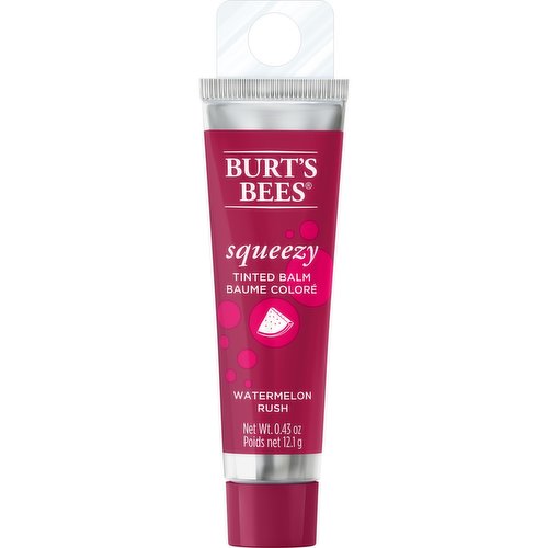 BURT'S BEES - Squeezy Tinted Lip Balm, Watermelon Rush