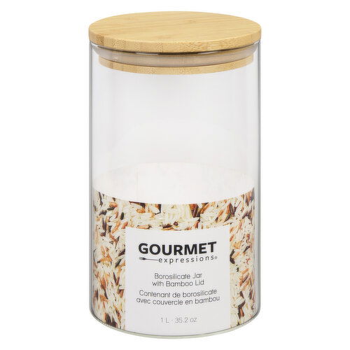 Gourmet - Glass Jar With Bamboo Lid 1L