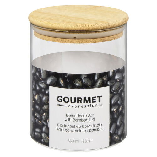 GOURMET expressions - Glass Jar with Bamboo Lid 650ml
