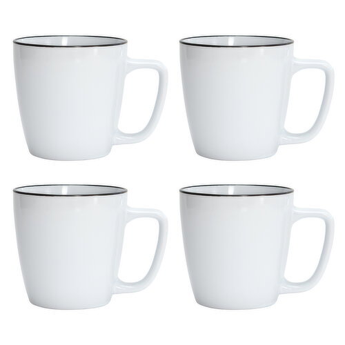 CENA Collection - Set of 4 Mugs White