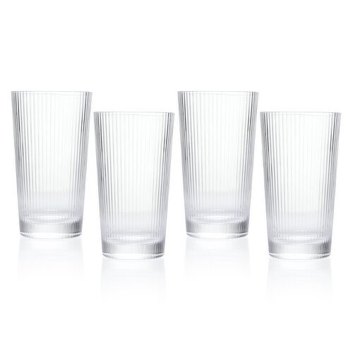 CENA Collection - Fluted Glass Tumbler 4pc Set