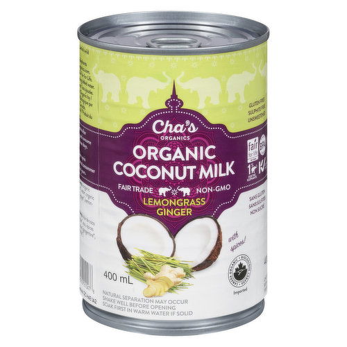 Cha's - Organic Coconut Milk Lemongrass Ginger