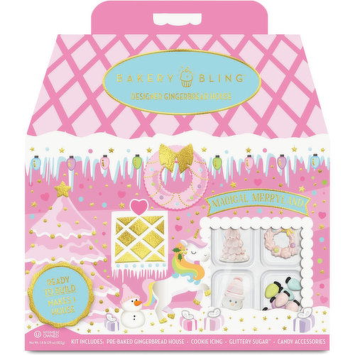 Bakery Bling - Unicorn Gingerbread House Kit