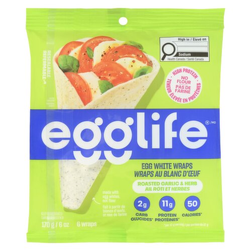 EggLife - Egg White Wraps Roasted Herb & Garlic