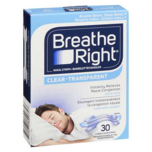 Breathe Right - Clear Large Nasal Strips