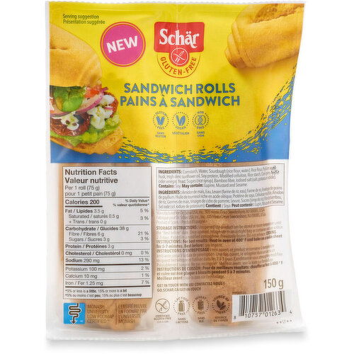 Schar - Gluten Free Sandwhich Rolls