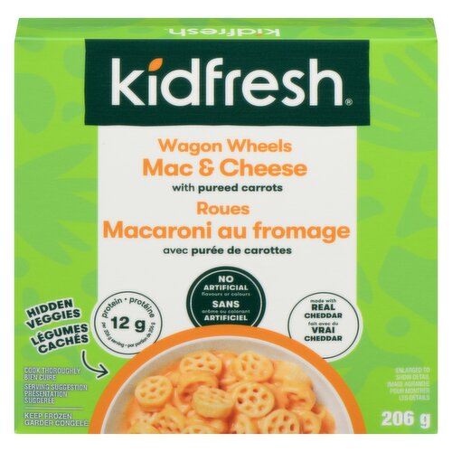 Kidfresh - Wagon Wheels Mac & Cheese with pureed carrots