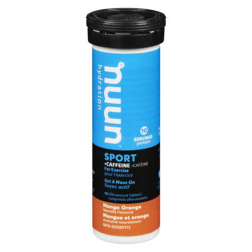 Nuun - Sport & Caffeine Electrolyte Tablets Mango Orange