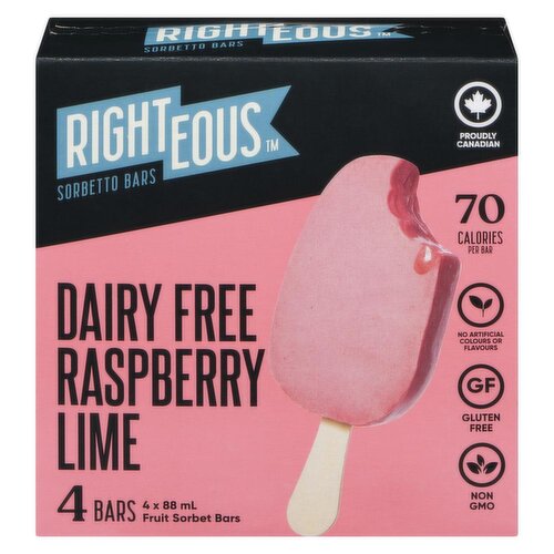 Righteous - Raspberry Lime Sorbet Bars