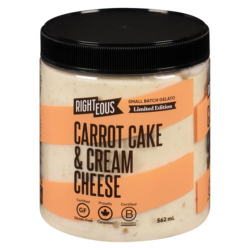 RIGHTEOUS - Carrot Cake & Cream Cheese Gelato